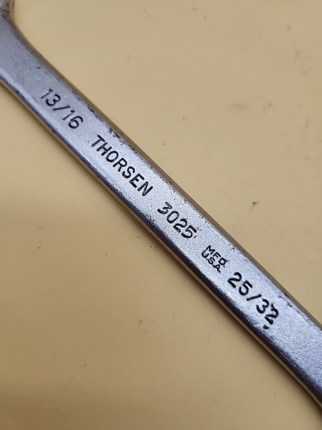 Thorsen 3025 13/16″ -25/32″ SAE Chrome Open End Wrench USA