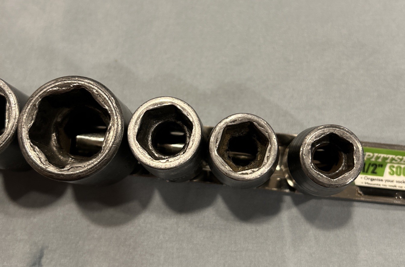 Lot of 7 Snap on impact socket IM IM140 IM160 IM180 IM200 IM220 IM260 IM280 – C