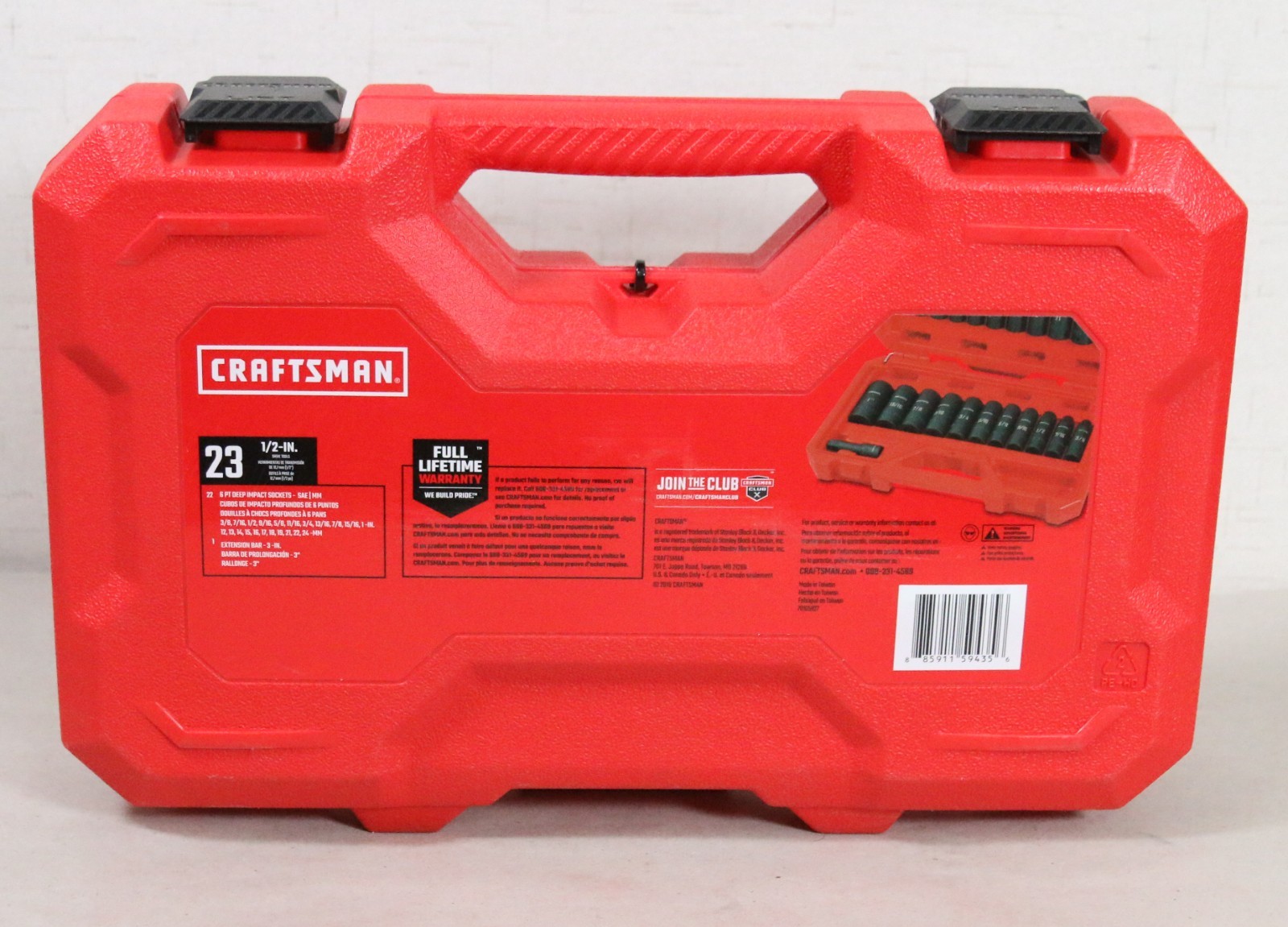NEW CRAFTSMAN Deep Impact Socket Set SAE 1/2-Inch 23 Pieces (CMMT16970)