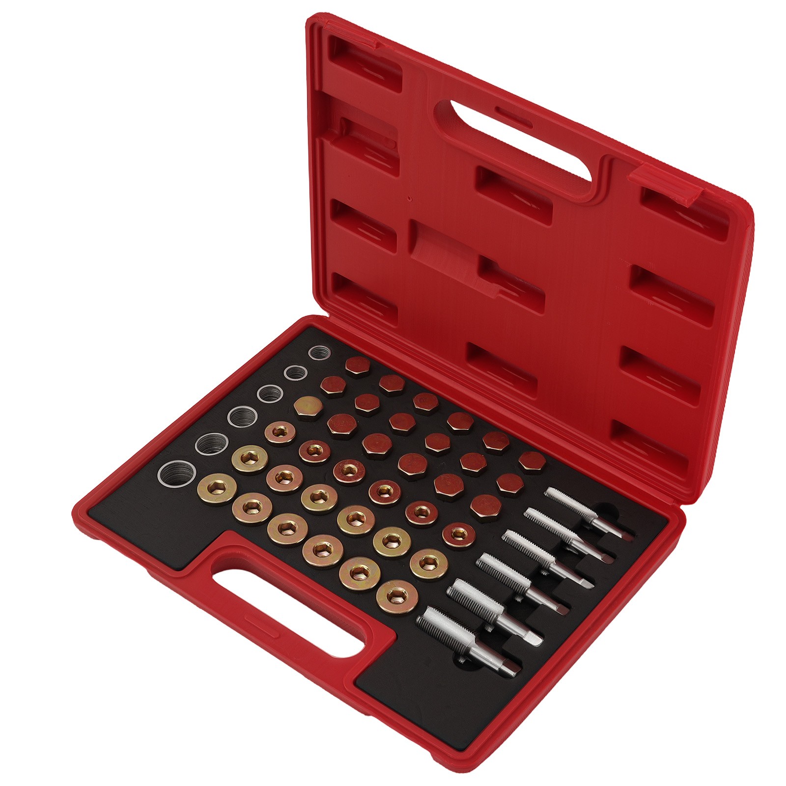 Complete Oil Pan Thread Repair Kit for Auto M13-M22 114pc Tap & Plug Set