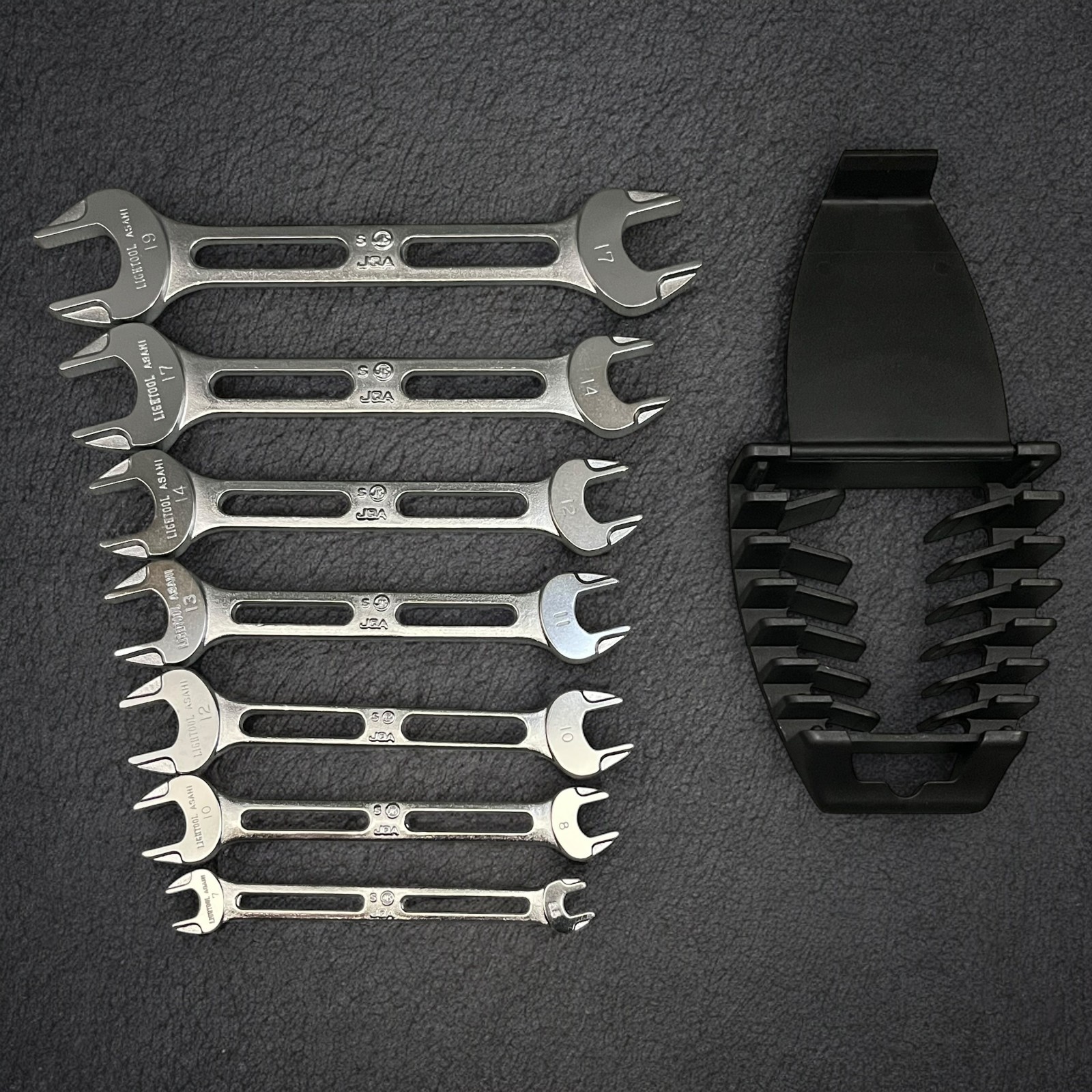 Asahi LSXS7 7pc Lightool double open end wrench set Made in Japan