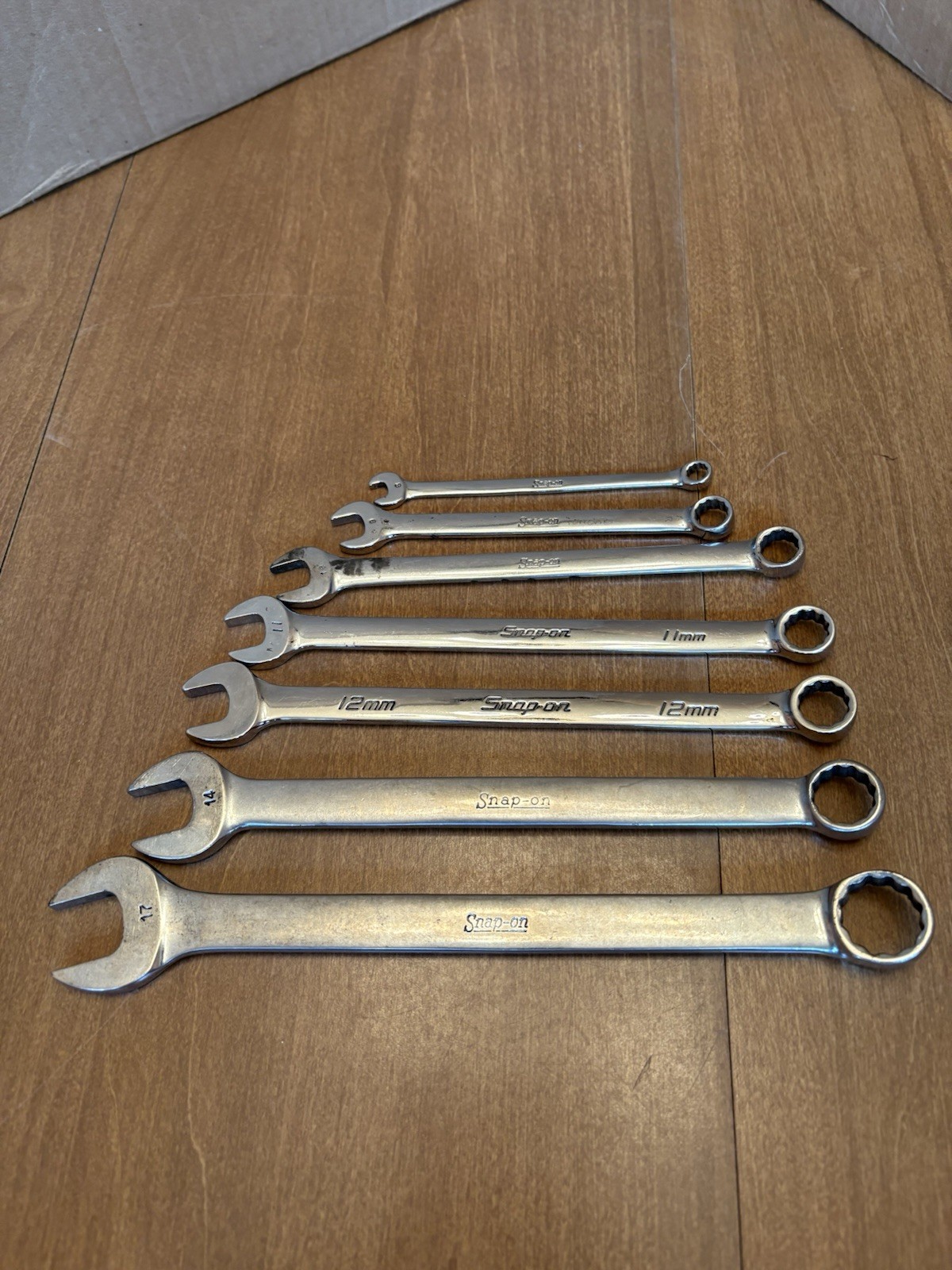 7pc. Snap On Metric 12pt. Combination Wrench Set OEXM 6,9,10,11,12,14,17MM
