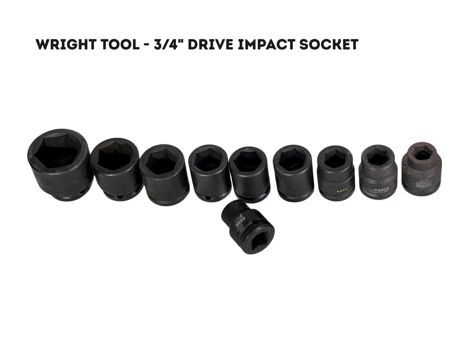 Wright tool 3/4” Drive Impact socket: 1-3/8”, 1-3/16”, 1-3/4”, 1-5/16”, 1-3/16″