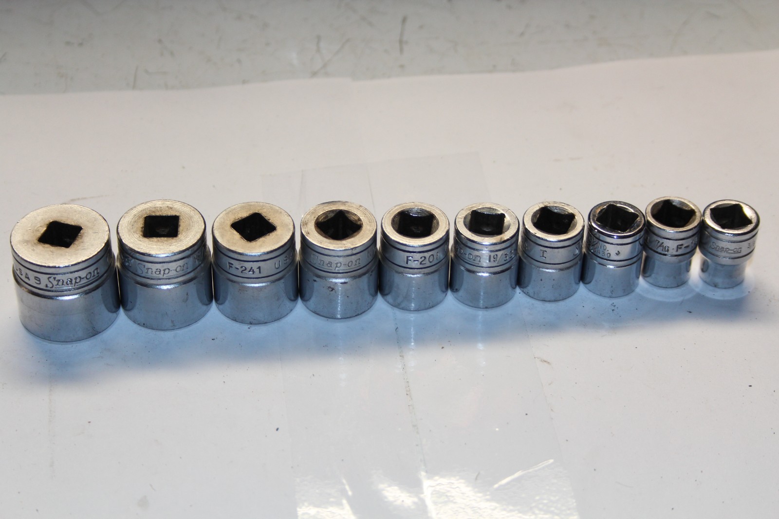SNAP-ON TOOLS 3/8″ Drive 12-Point SAE Shallow Socket Set (3/8″-7/8″) 10PCS USA
