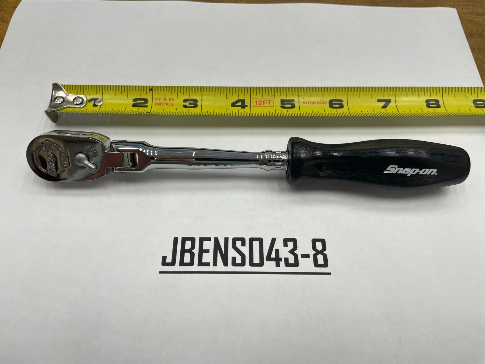 Snap-on Tools USA NEW BLACK 1/4″ Drive Hard Grip Long Flex Head Ratchet THLFD72