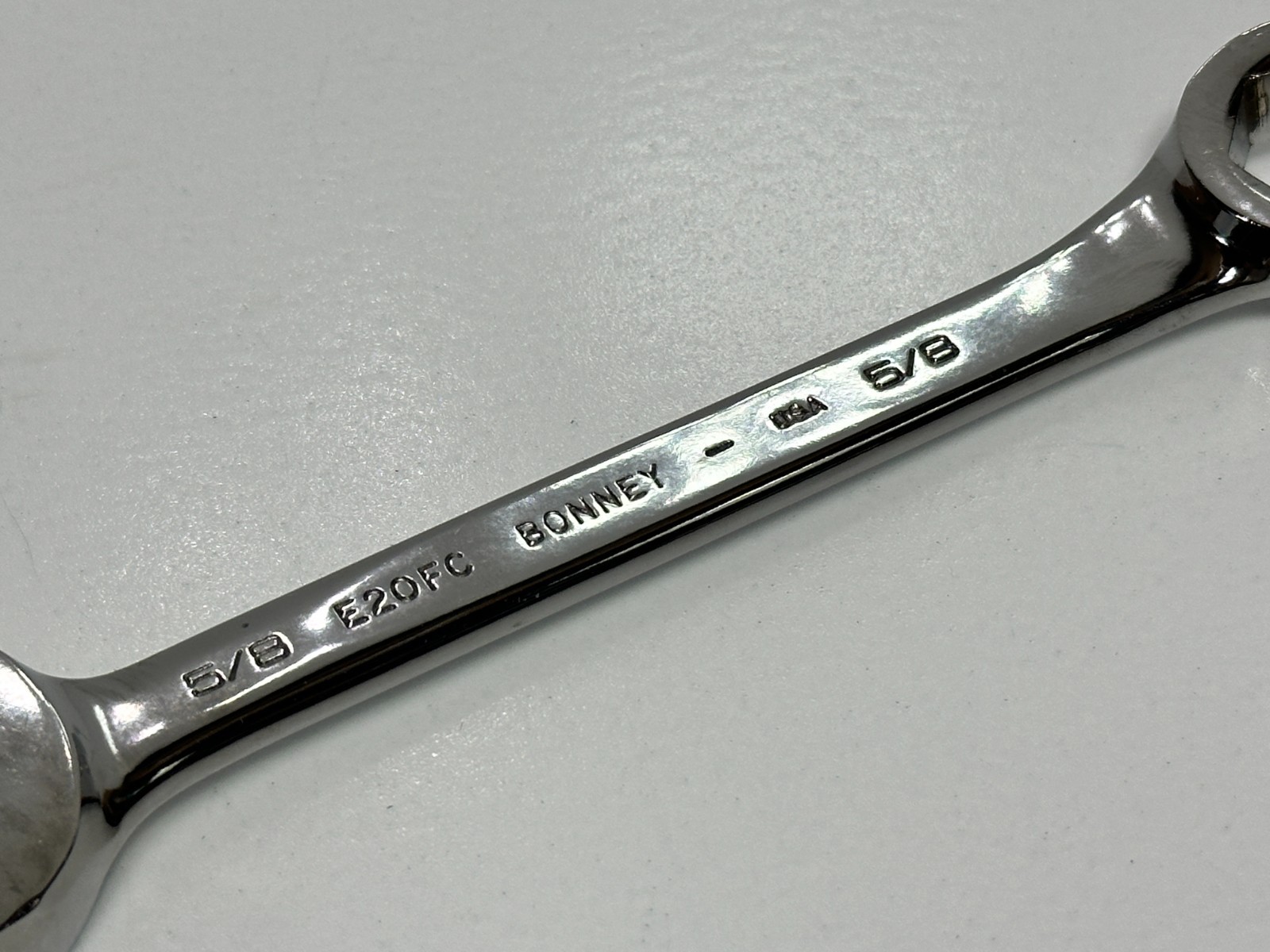 NOS Bonney Tools USA E20FC Chrome 5/8″ SAE Flare Nut Line Combination Wrench