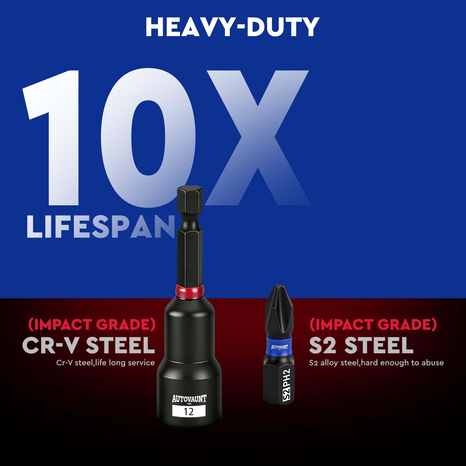 80PC Magnetic Impact Nut Driver Set Power Bit Screwdriver SAE Metric 1/4» DIY
