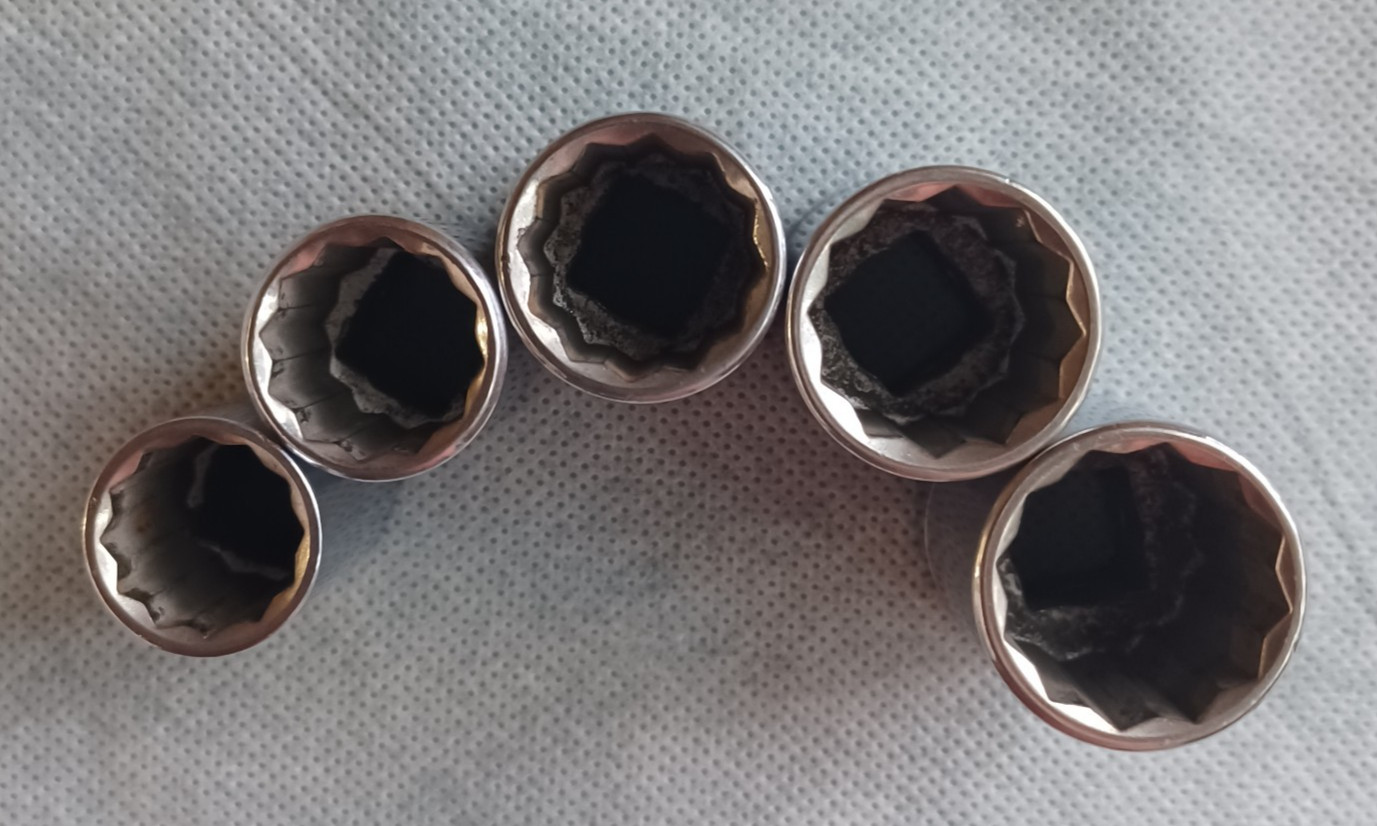 Lot Of 5 Craftsman 1/2″ Drive -G-Series Sockets 5/8″-7/8” 12-Point ~ Made In USA