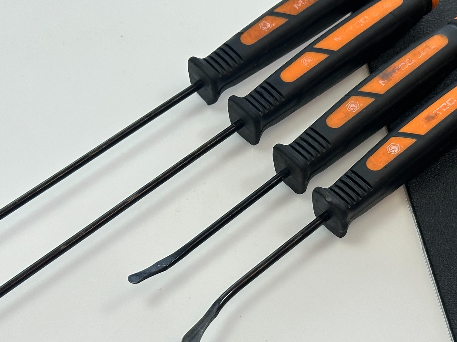 Matco Tools SRP4O 4pc Pick & O Ring Remover Set ORANGE Soft Grip, Rounded Tips