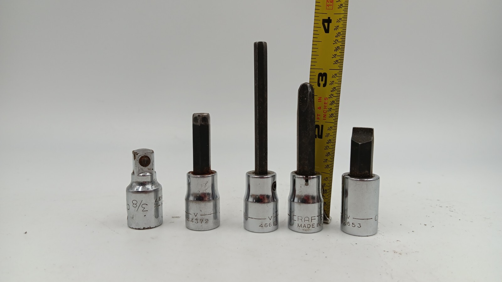 Craftsman USA 3/8″ Drive Extension Phillips, Flat Head & 2 Allen Hex – 5 Items