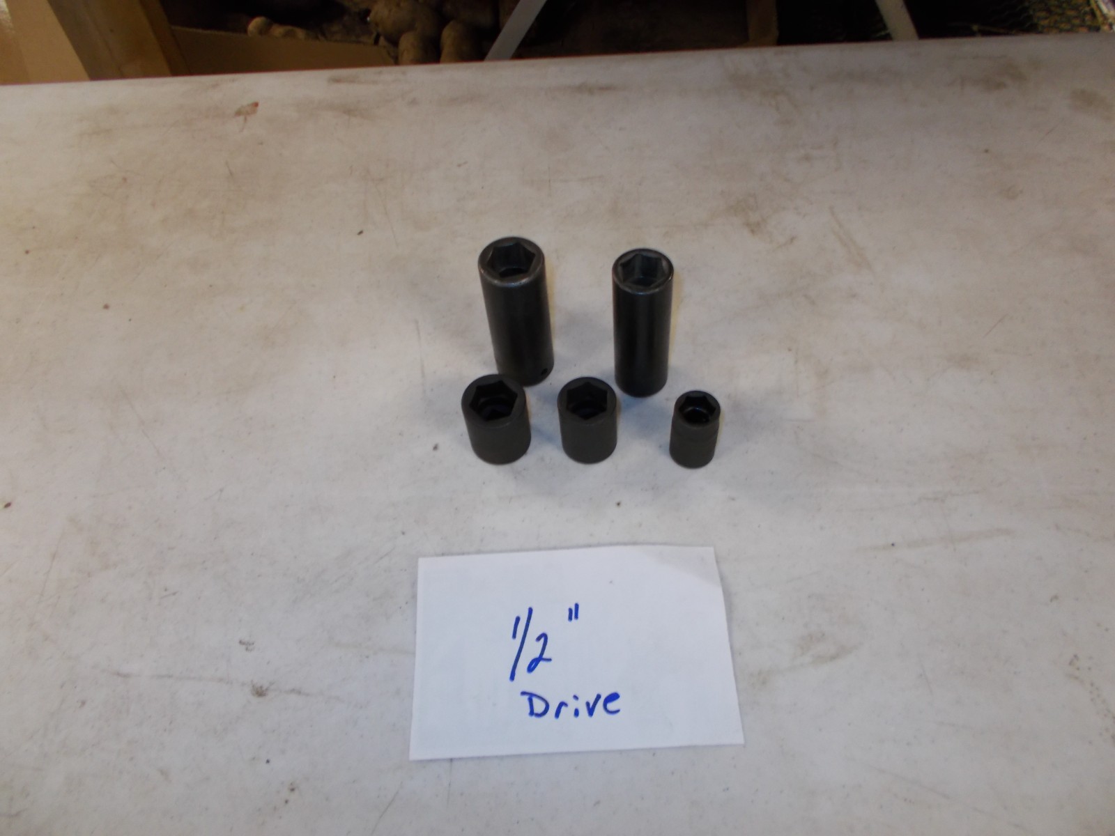 Snap on Tools used, Save 50% or more, Free Shipping, 5 pcs 1/2″ impact sockets