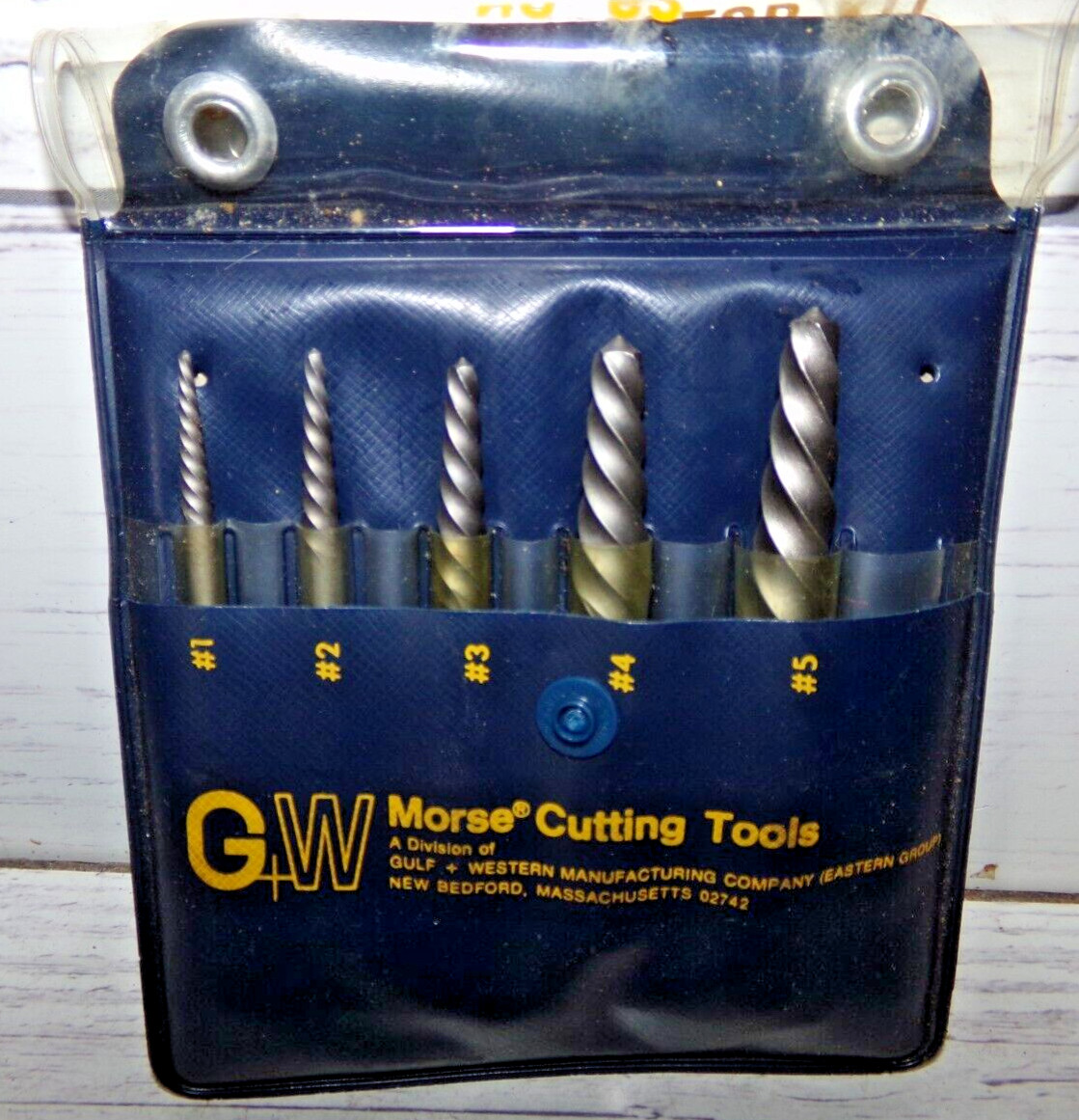 Gulf + Western G+W Morse Cutting Tools no. 62 Screw Extractor Kit NEW
