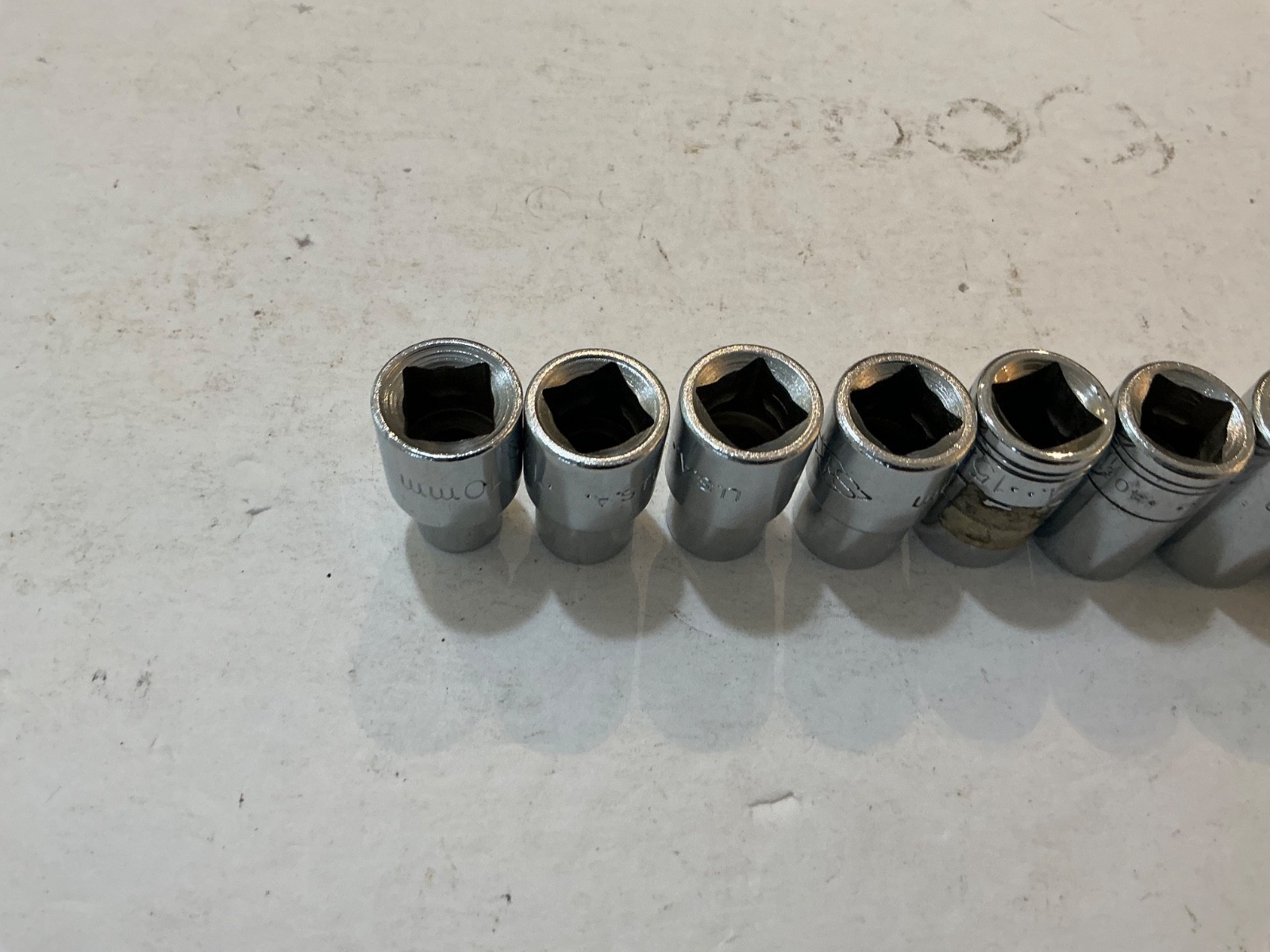 S-K tools 8 pc 1/2″ drive shallow mwtric socket set 12 pt 10mm-18mm USA made