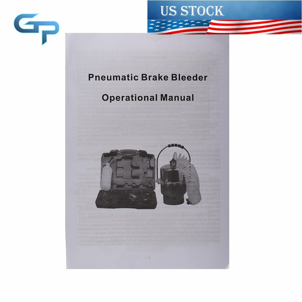 5L Pneumatic Air Pressure Kit Brake & Clutch Bleeder Valve System Tool Portable