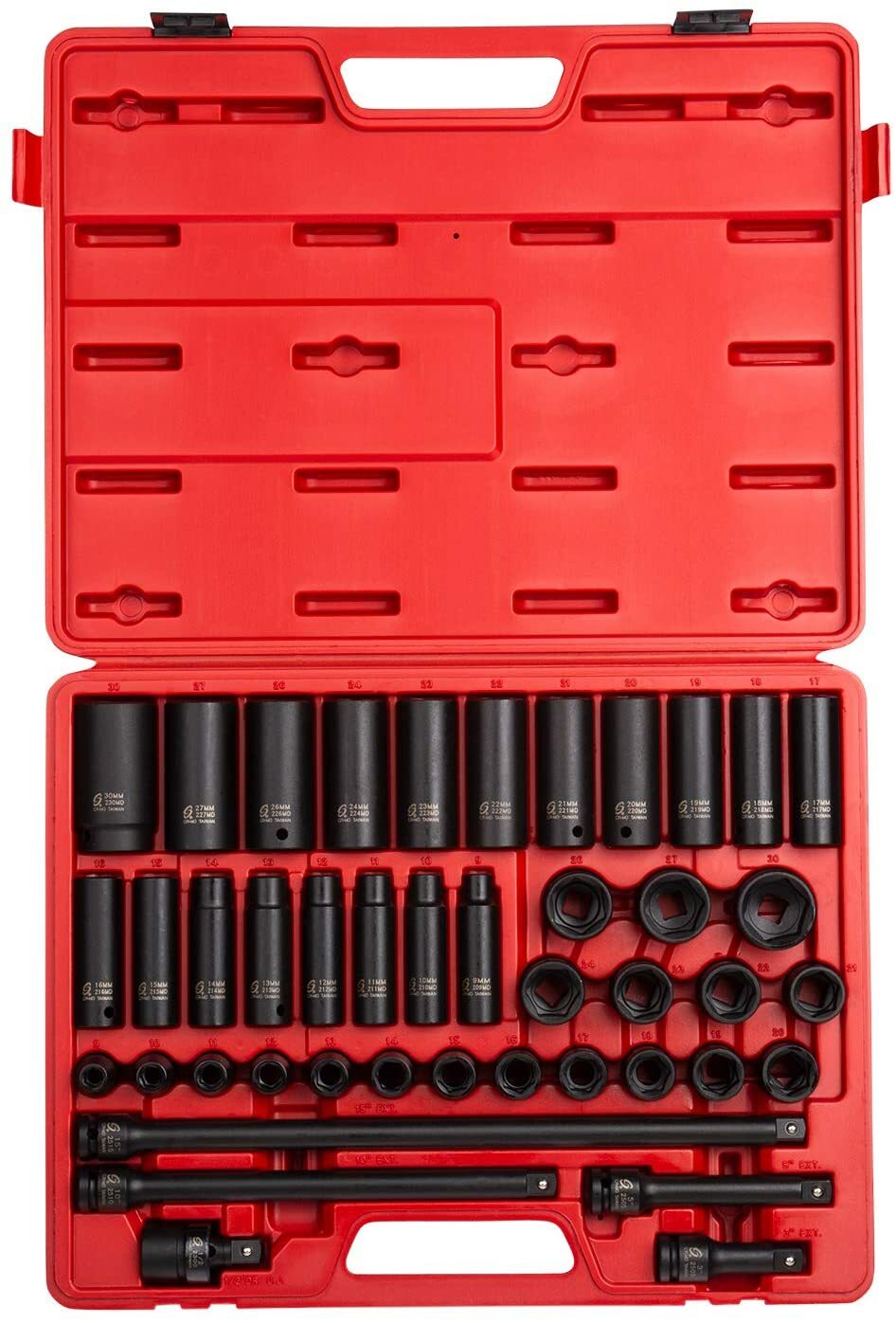 Sunex 2569 – 43PC METRIC MASTER IMPACT SOCKET SET 1/2″ DRIVE