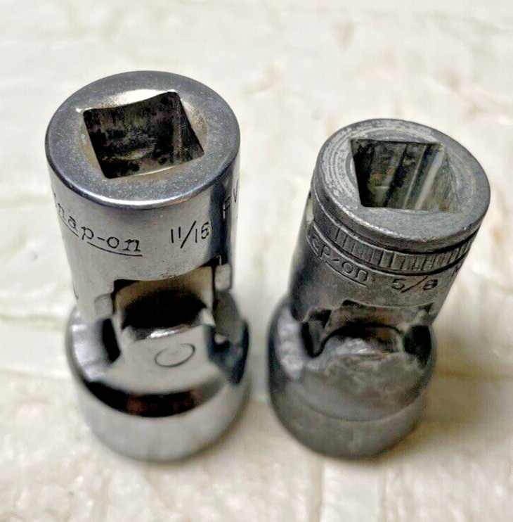 LOT OF 2 SNAP ON 3/8″» SWIVEL SOCKETS 11/16 FVU 22, & 5/8” F20