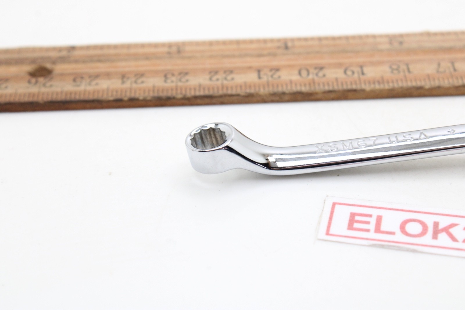 Snap On XSM67 6mm X 7mm 12 Point 4″ Long 10° Offset Double Box End Wrench USA