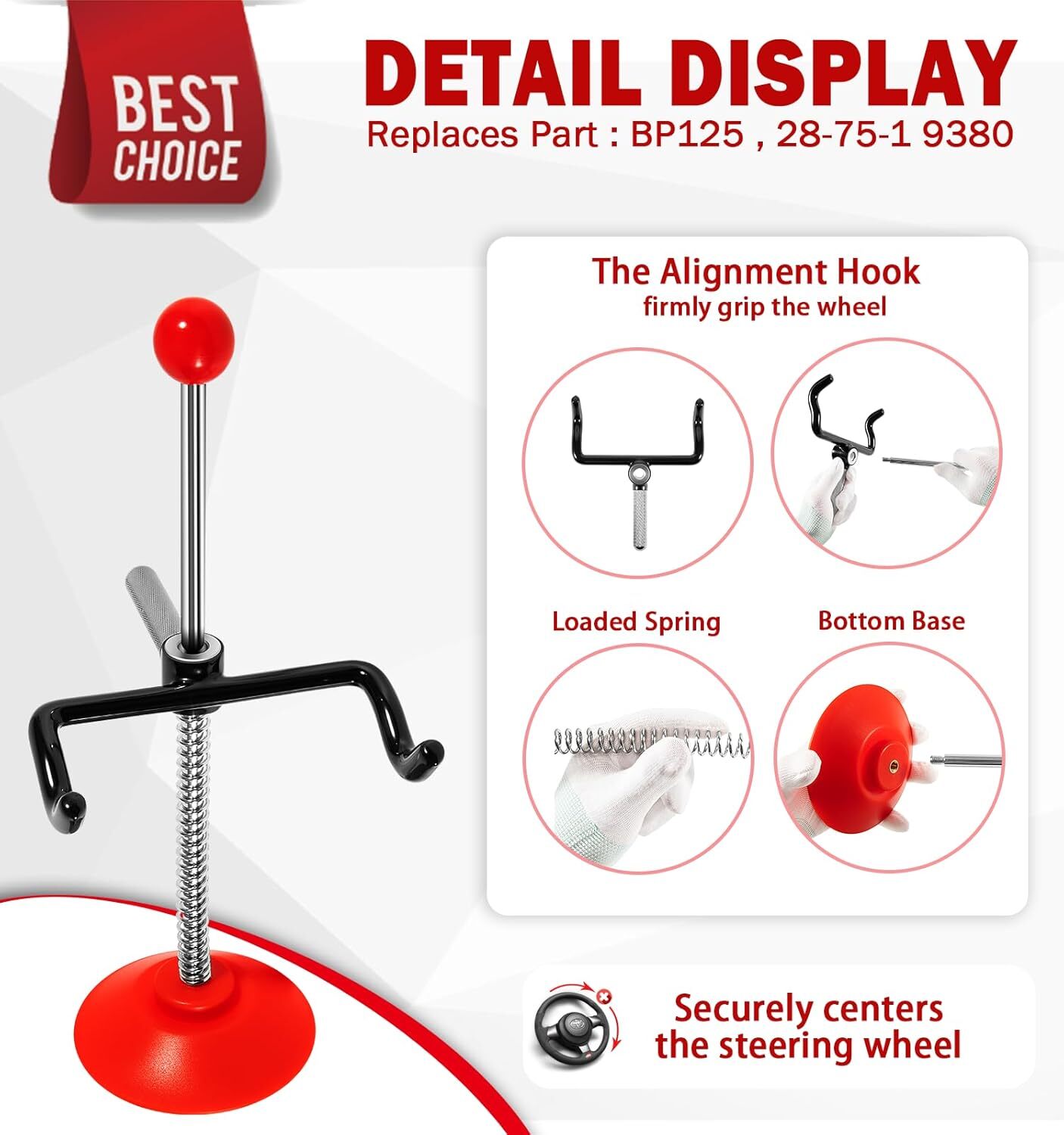 14» Adjustable Alignment Car Steering Wheel Holder Tool for Truck/Buses/Vans