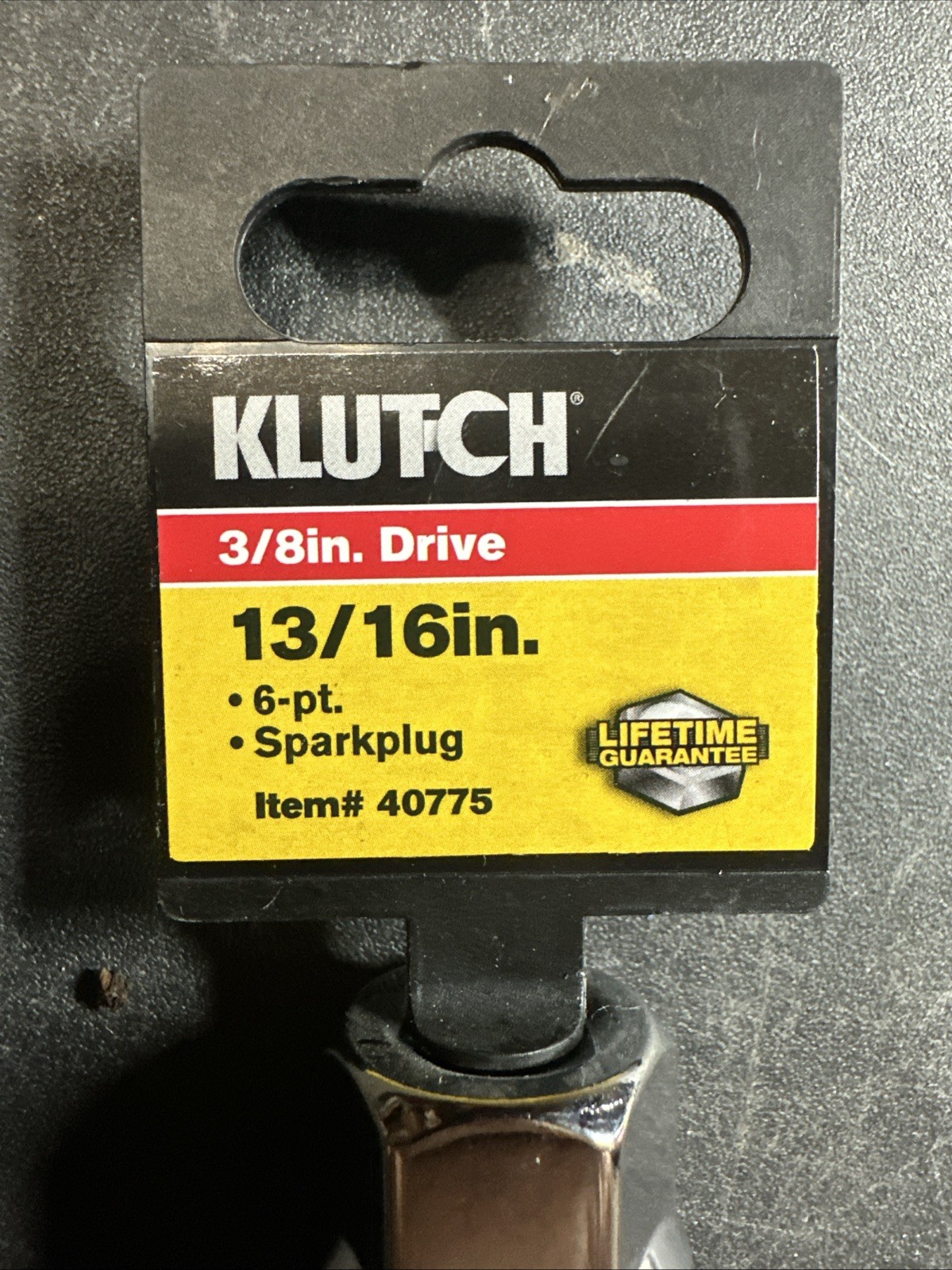 Klutch Deep Socket, SAE, 13/16” Spark Plug 3/8”Drive