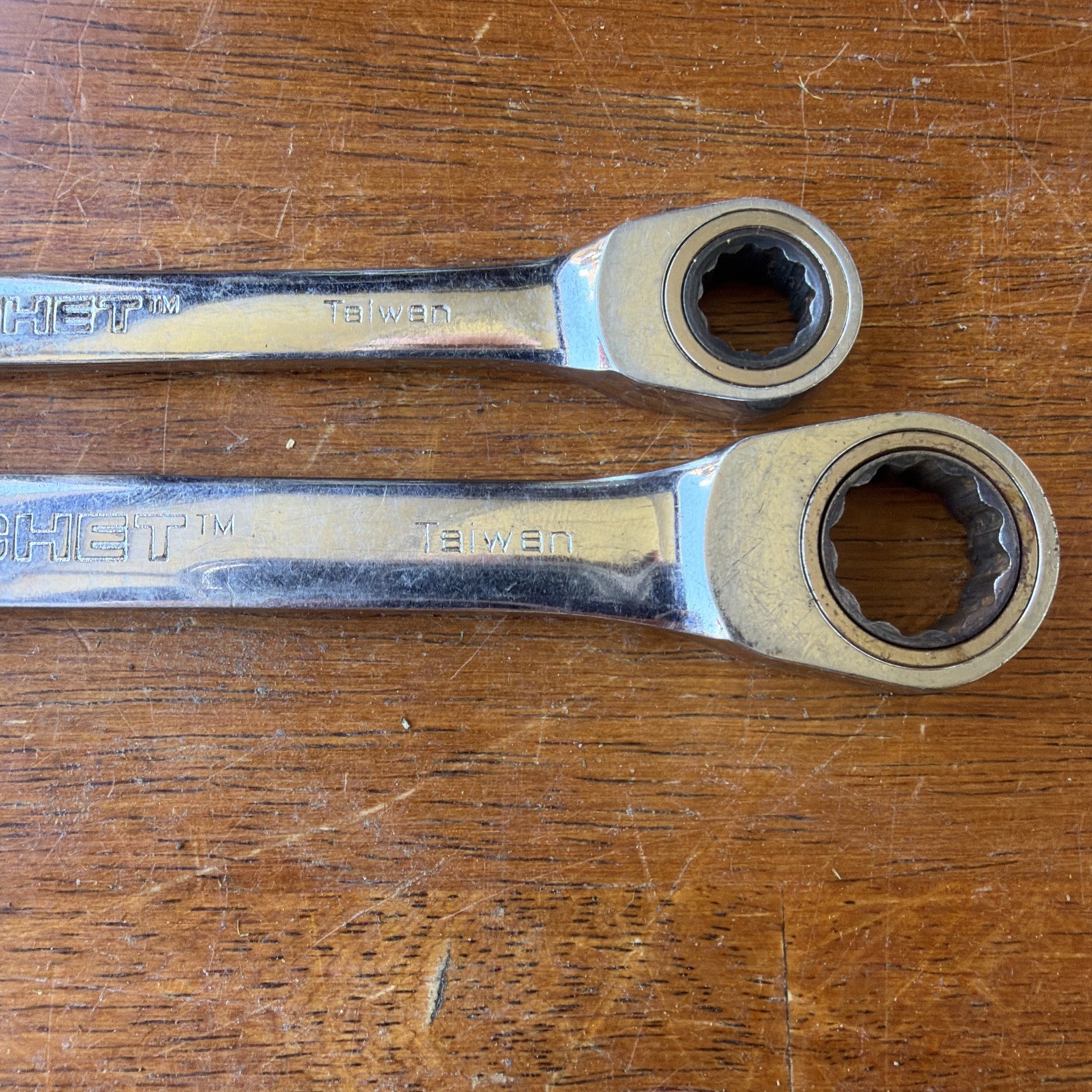 OEM Wrenchet Ratcheting Combo Wrenches 3/8” & 9/16” Both 12 Point. Work Fine.