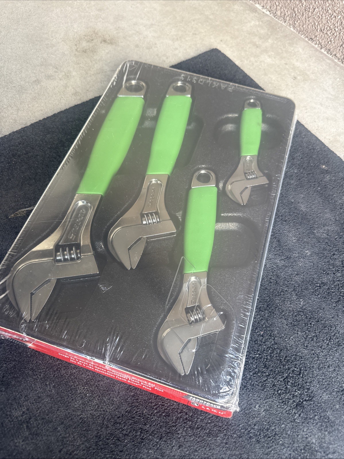 For SNAP ON FADH704C G GREEN 6″ 8″ 10″ 12″ Flank Dr Plus Adjustable Wrench Set
