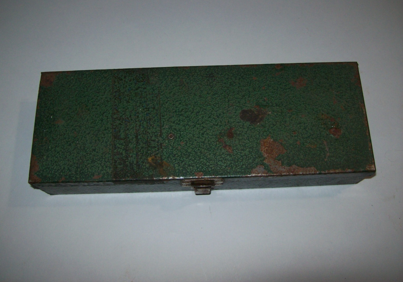 EMPTY Vintage S-K Tools Green Metal Socket Set Case Box, 11″L x 4″ W x 1.75″ T