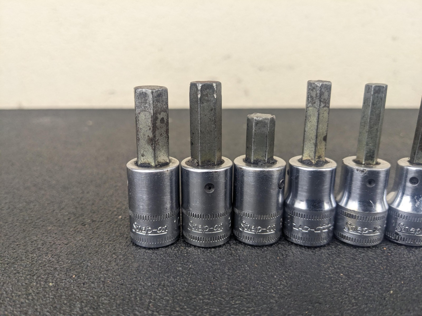 #bl350 Snap On 207EFAMY 7pc 3/8″ Drive Metric Hex Bit Socket Set 4-10mm