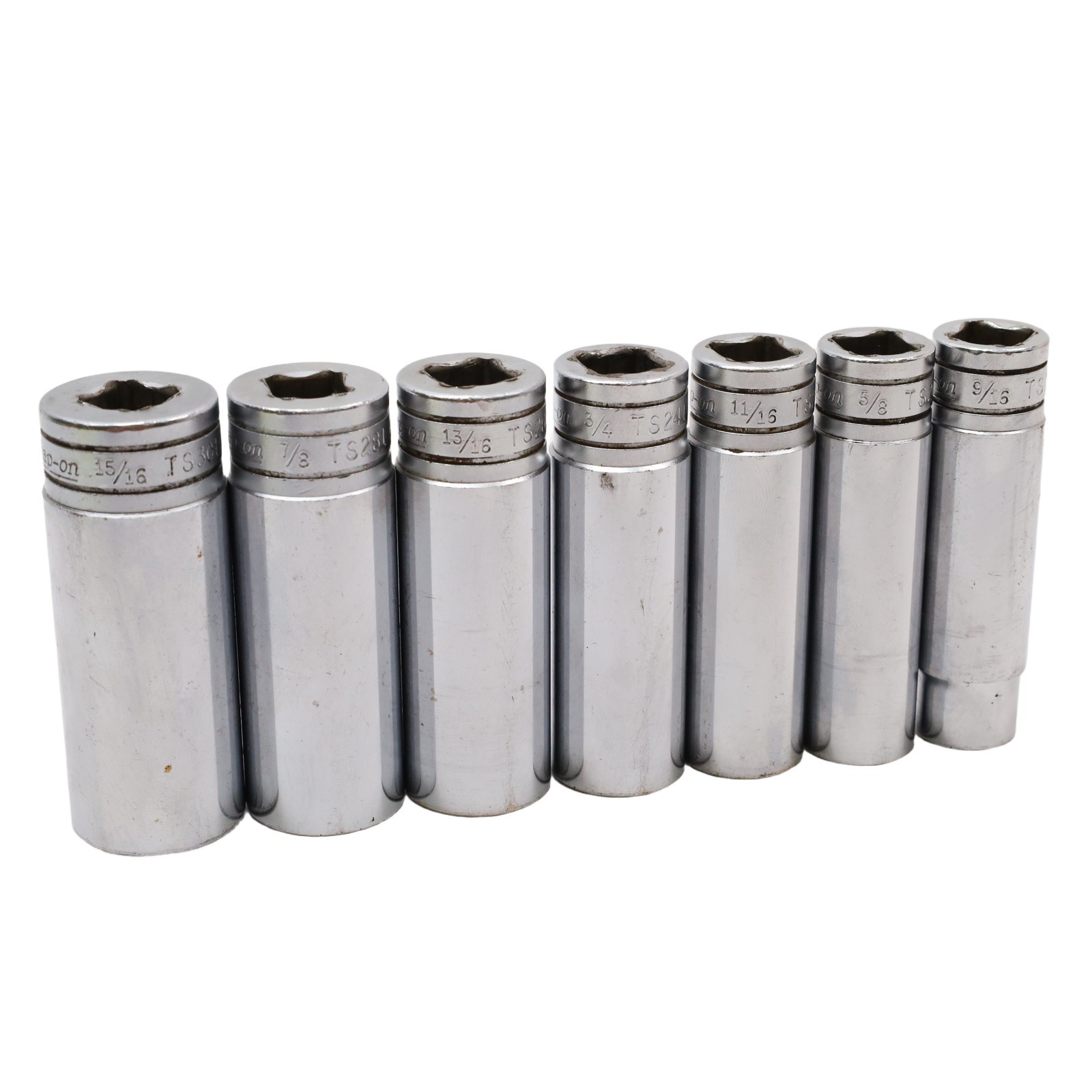 Snap-On Tools 313TSYA 7-Piece 1/2″ SAE Deep Socket Set