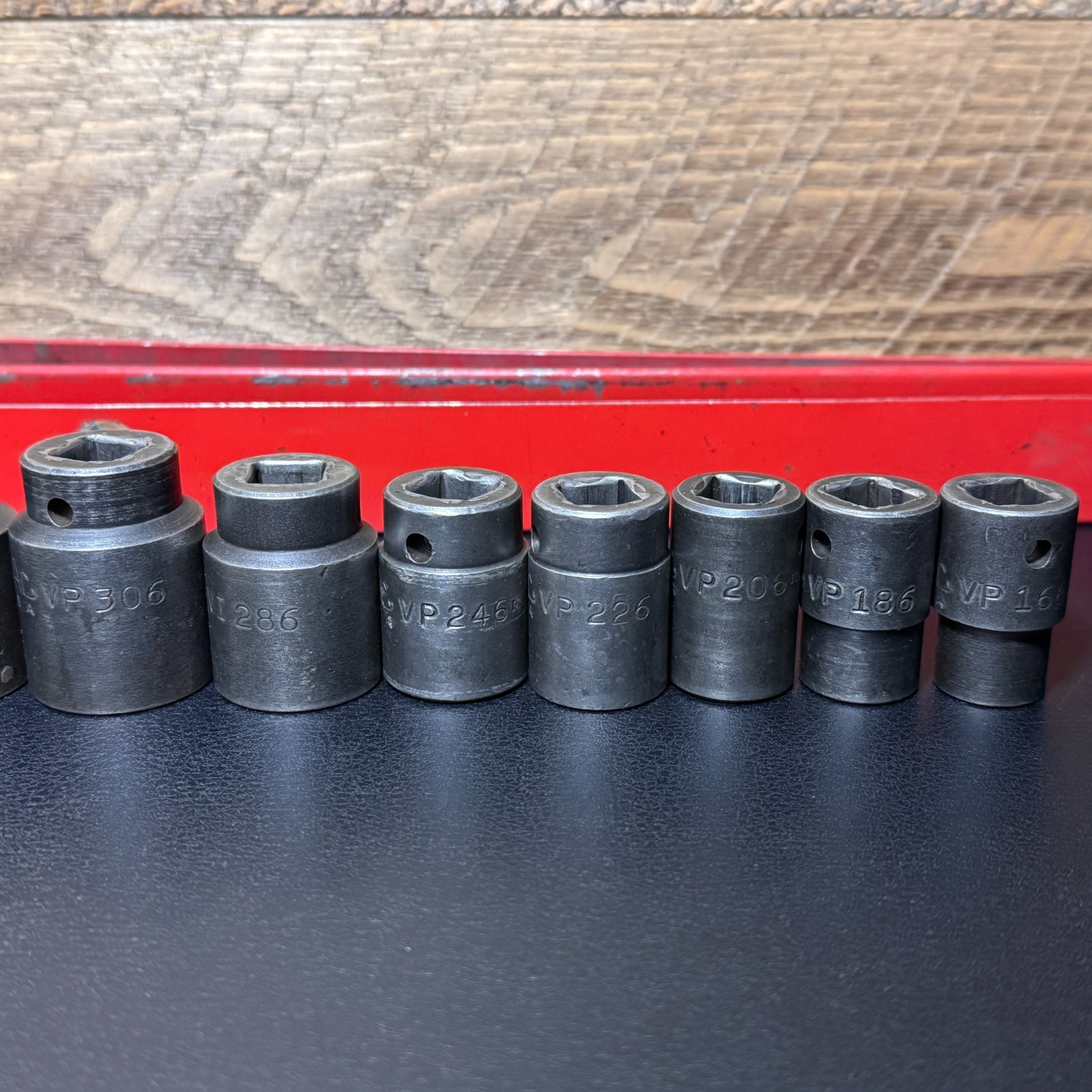 MAC Tools USA SVP156TR 1/2 Drive 6PT SAE Impact Socket Set in VT18 Tray (less 3)