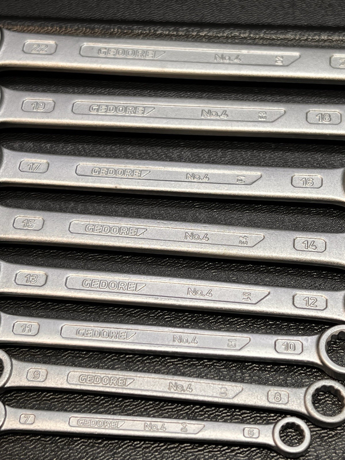 Gedore 4-8 Flat ring spanner set 8 pcs 6-22 mm