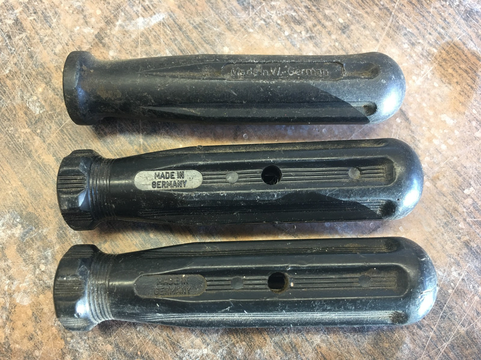 GERMAN 60’S 70’S TOOL ROLL SCREWDRIVER HANDLES LOT OF 3