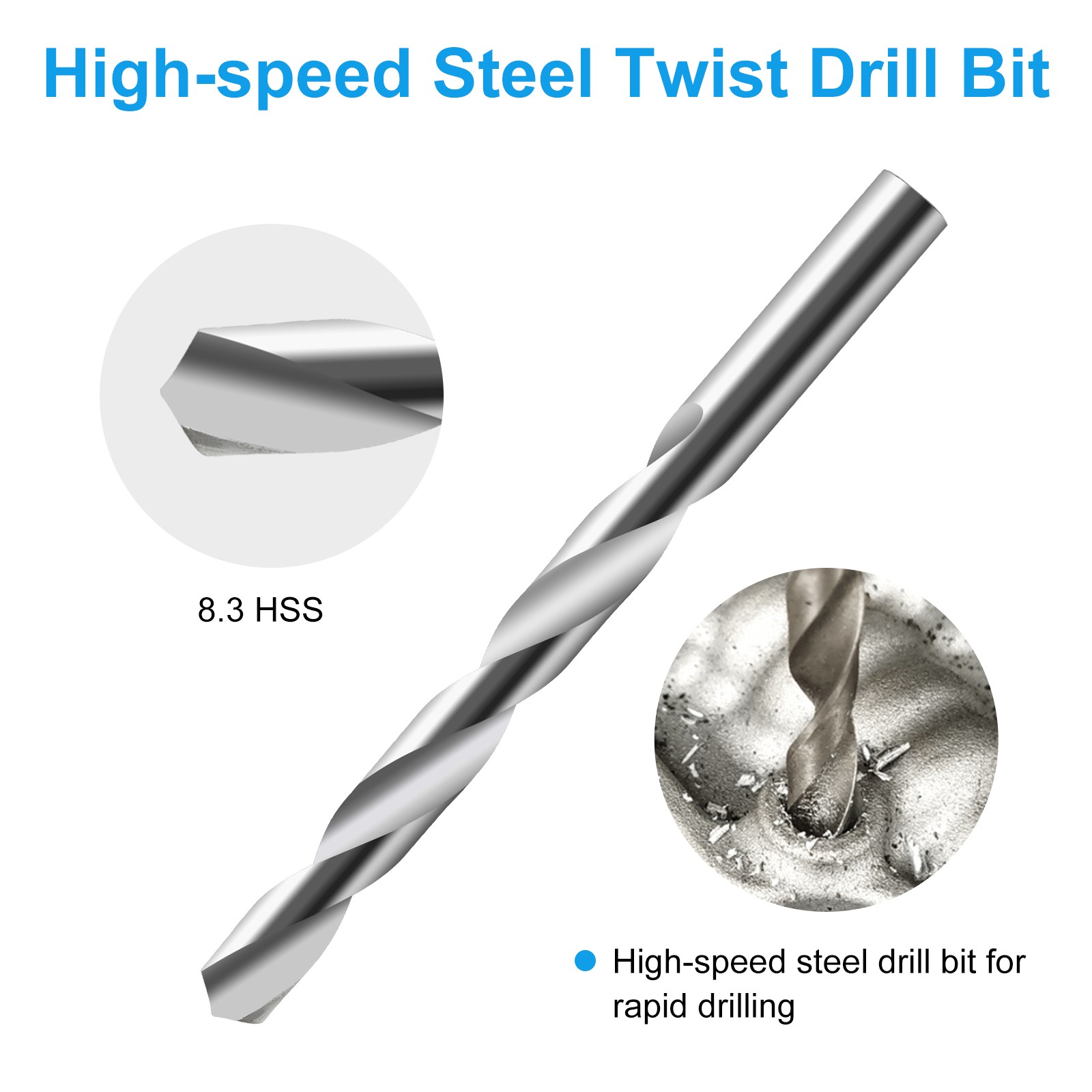 25PCS M8 x 1.25 Thread Repair Kit Stainless Steel Helicoil Insert Set w/ HSS Tap