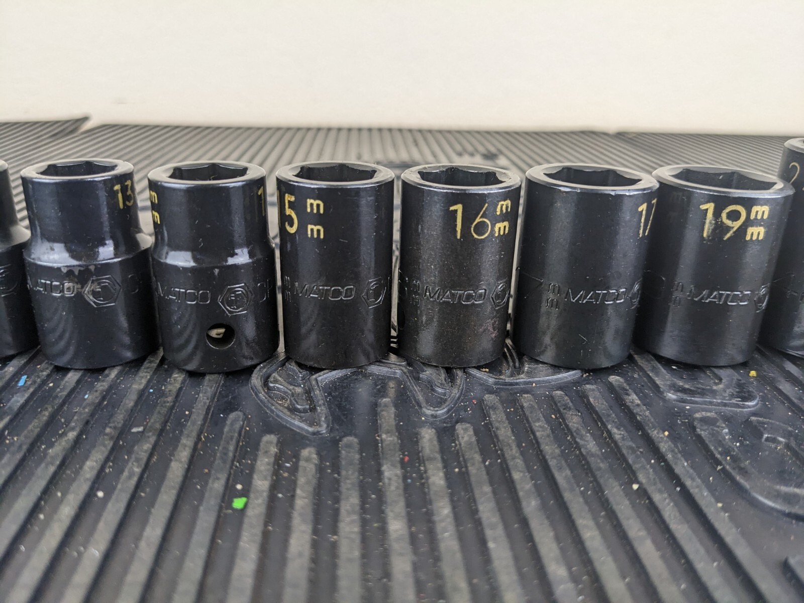 #aw458 MATCO Tools 1/2″ Drive METRIC 6 POINT IMPACT SOCKET SET