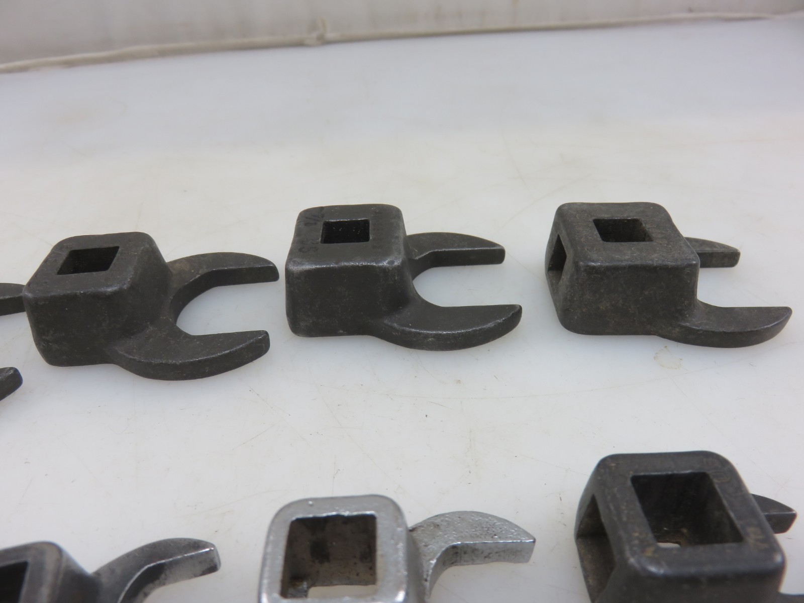 Snap-On Mixed Set Crowfoot Wrench Set 12pc Set 3/8″Dr. 3/8″-1-1/8″ Vintage USA