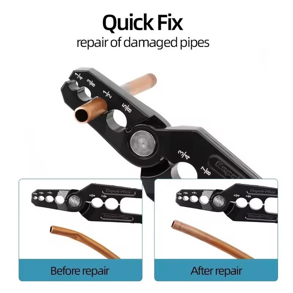 Pipe Repair Pliers Aluminum Alloy 277 x 64 x 24 mm for Copper Aluminum