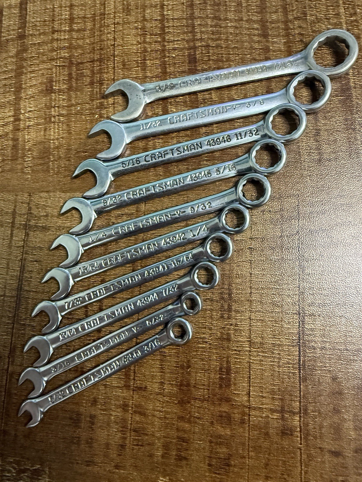 Sears Craftsman SAE Ignition Wrenches # 9-43441