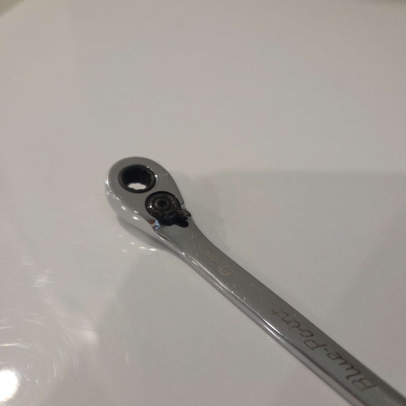 SNAP-ON 6 mm 12-Point Metric 15° Offset Ratcheting Wrench Blue-Point BOERM6