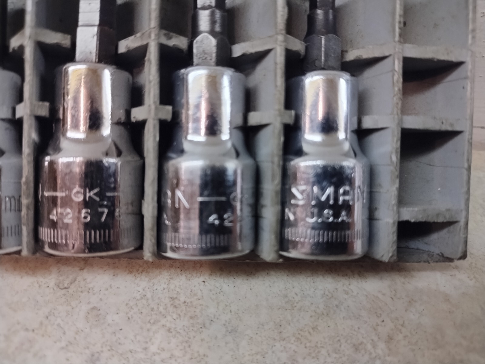 Craftsman 6 Pc. «GK» Metric Hex Bit Driver Socket 3/8″ Drive USA