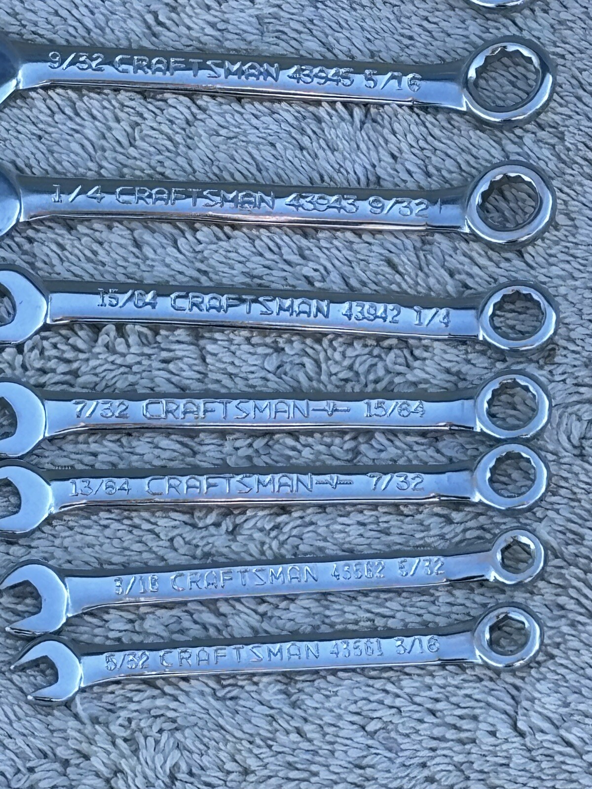 Vintage Craftsman Open End Ignition Wrench Set 9-4306 & 43441 Combination 20 Pcs
