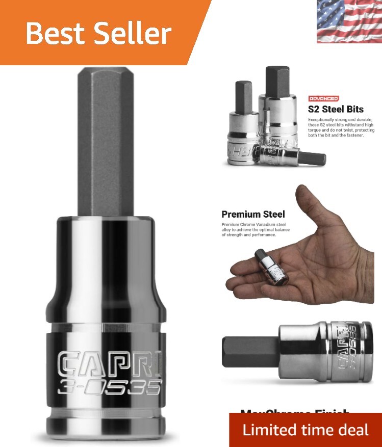 5 mm Hex Bit Socket – SmartKrome Coated, 1/4-Inch Drive for Corrosion Resistance