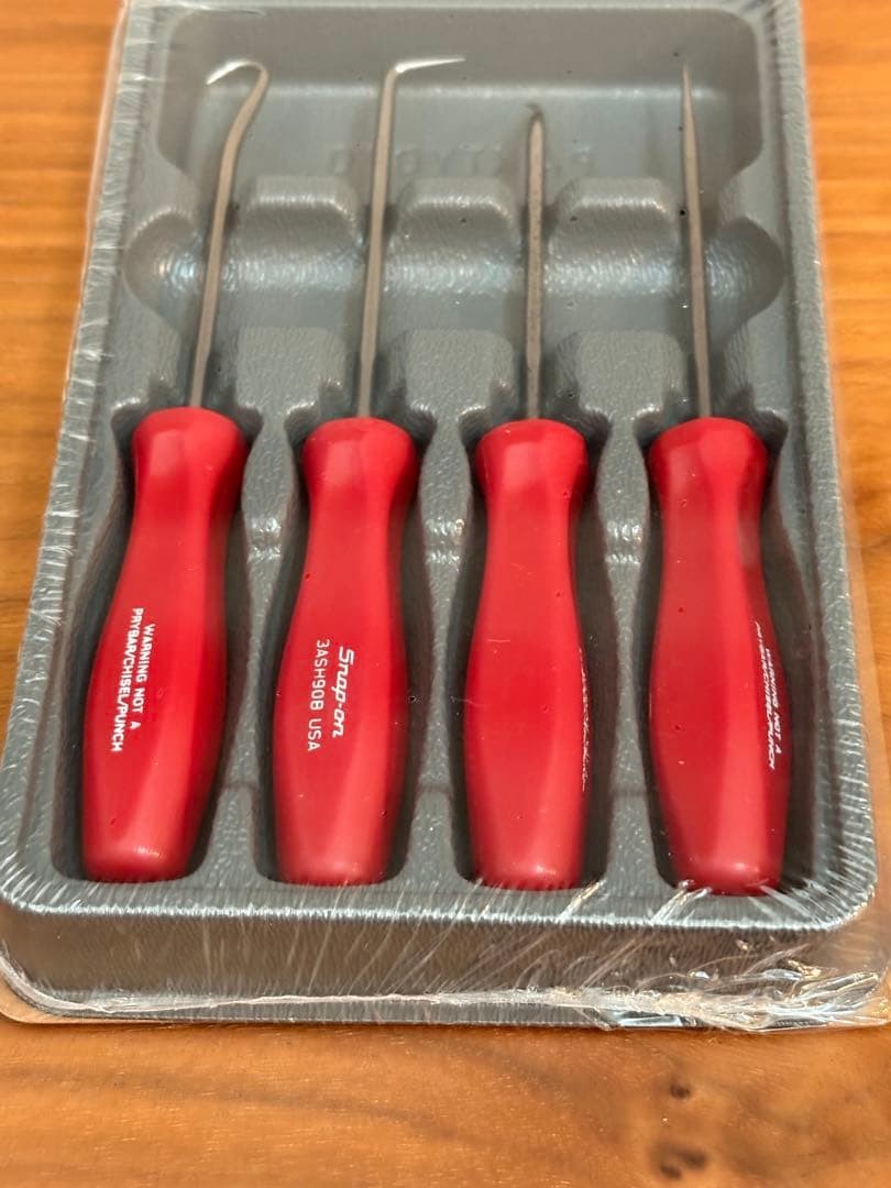 SNAP-ON TOOLS Mini Pick Tool 4-Piece Set ASA204BR Red