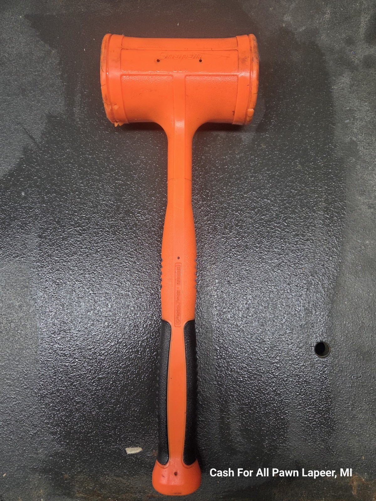 Snap-on tools 56oz Dead Blow Hammer Orange Soft Grip HBFE56