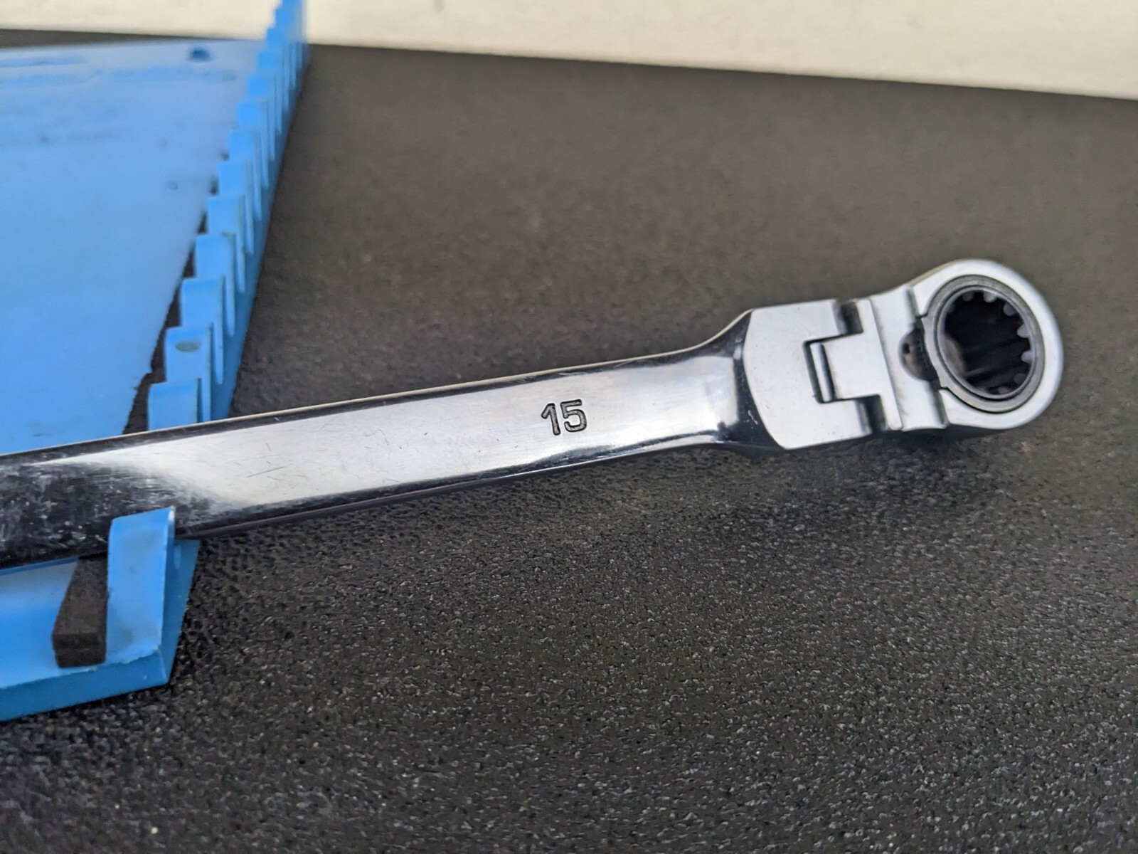 #bi853 Steelman Pro 96746-03 Ratcheting Wrench Metric 13mm 15mm Flex Reversible