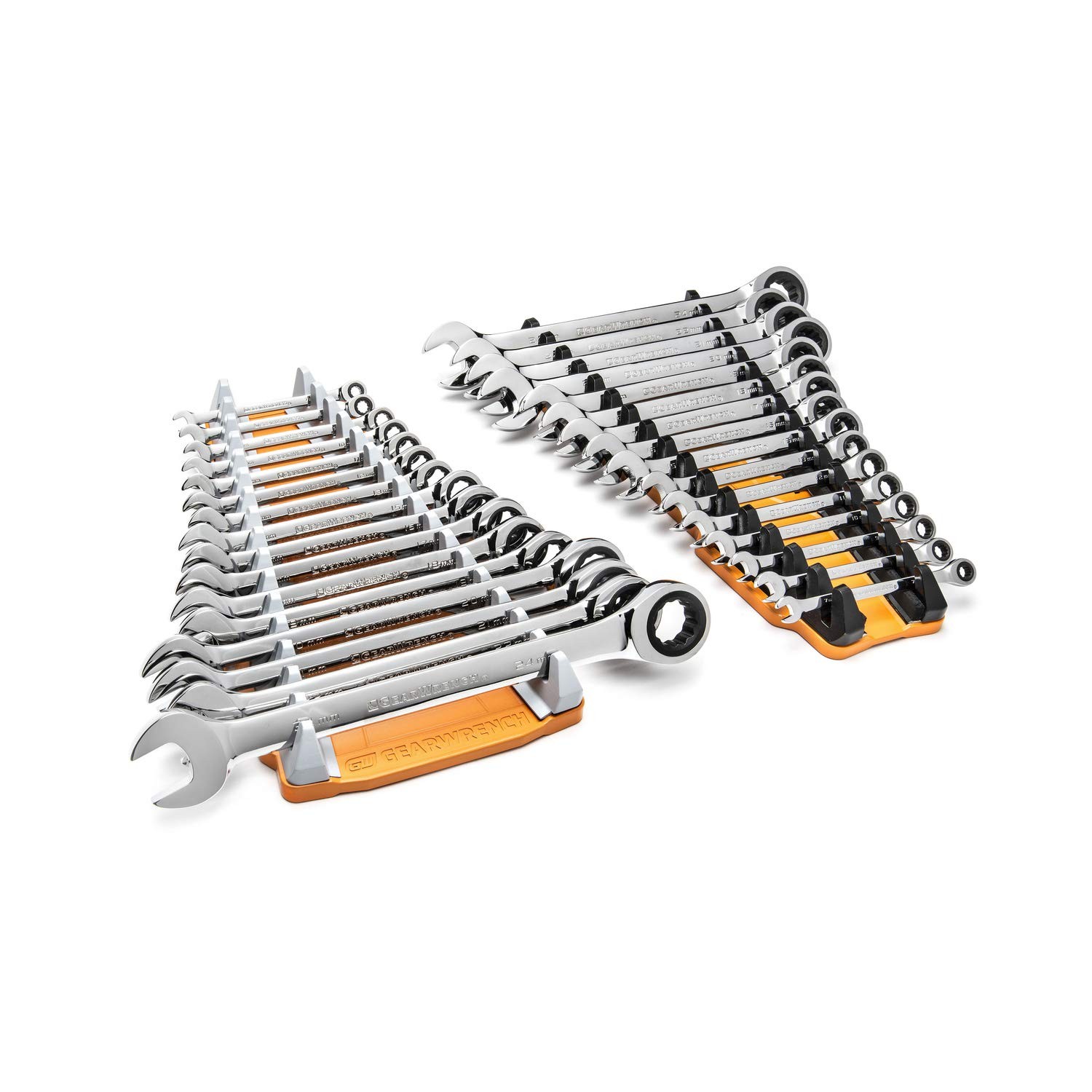 GEARWRENCH 2 Pc. Reversible Wrench Rack, 16 Slot 1 Count (Pack of 1), Orange