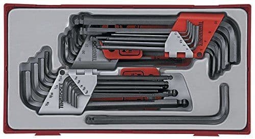 Teng TTHT28 28 Piece Metric/SAE Ball Point Hex and Torx Allen Key Wrench Set