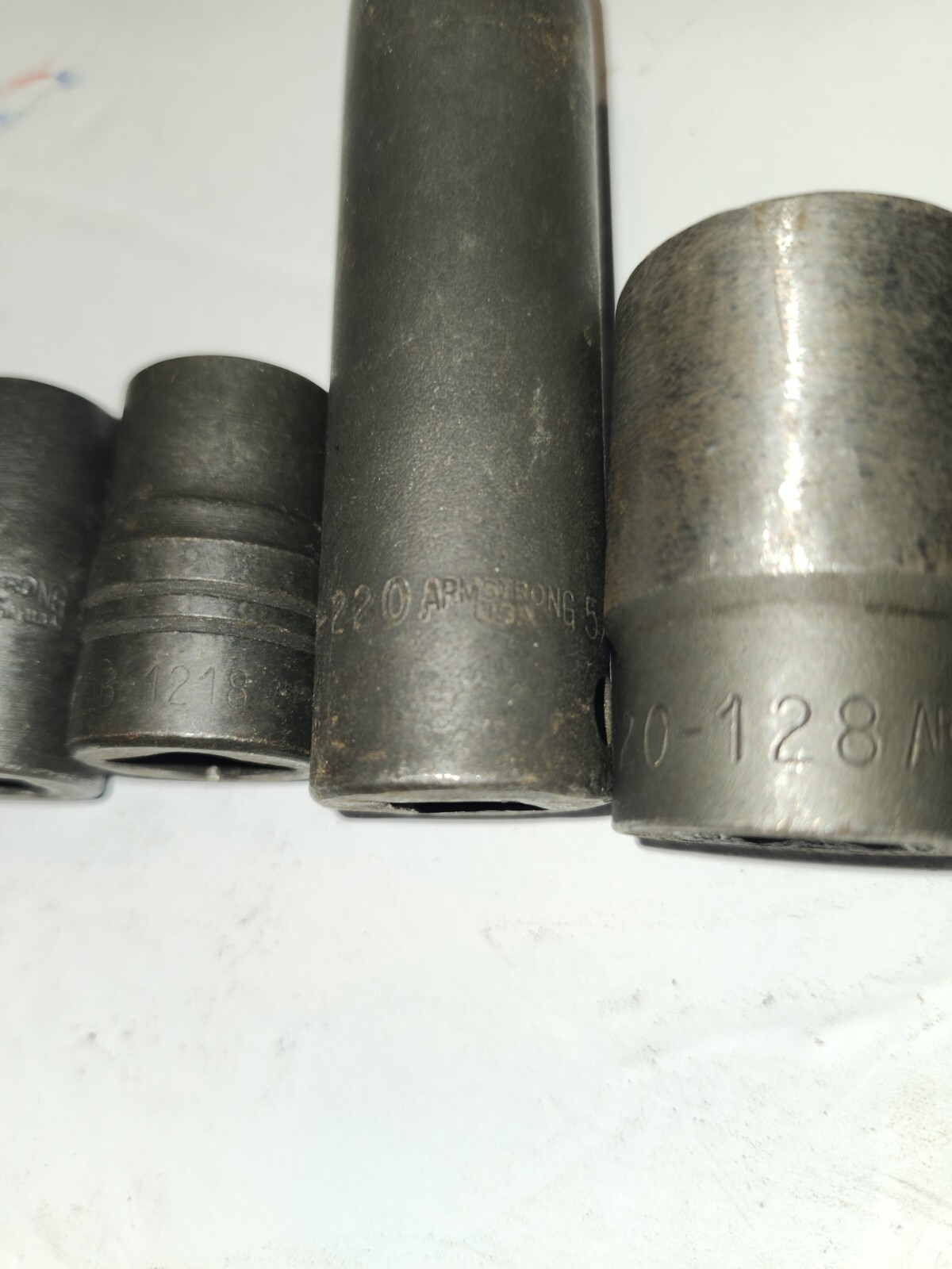 5 Armstrong 1/2″ Drive Impact Socket 7/8″ 5/8″ 9/16 1/2 USA Used