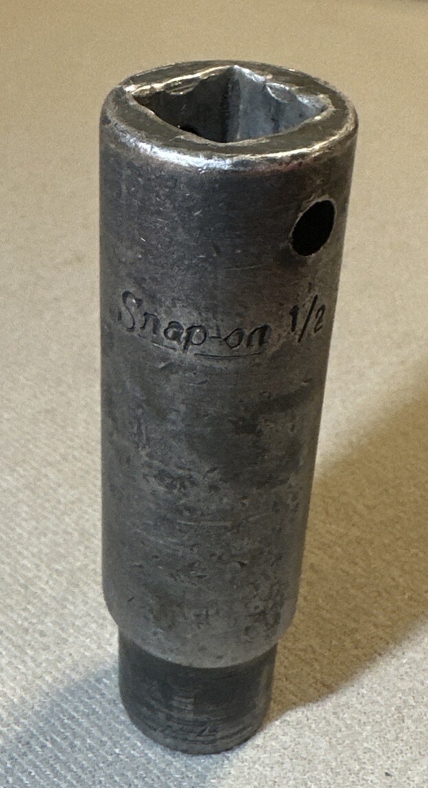 Snap-On SIM160 1/2″ 3/8″ Drive 6-Pt SAE Deep Impact Socket USA Tools Snap On