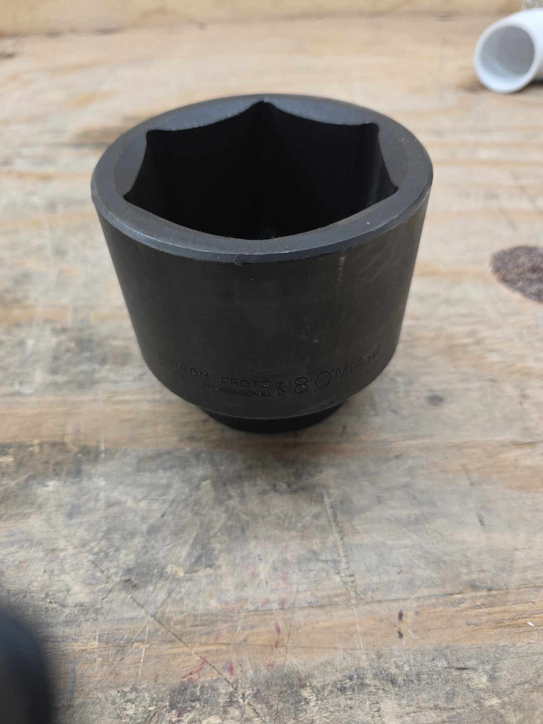 Proto J10080M, 80mm Standard Impact Socket, 1″ Drive, 6 Point