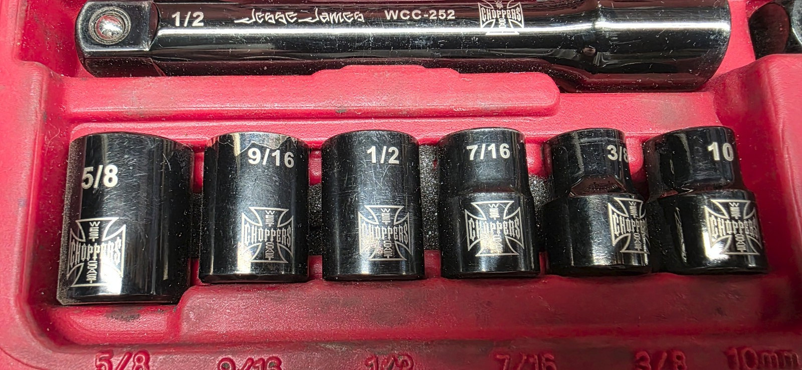 Mac Tools Jesse James 1/4″ 3/8″ 1/2″ Drive 89 Piece Socket Set Metric SAE