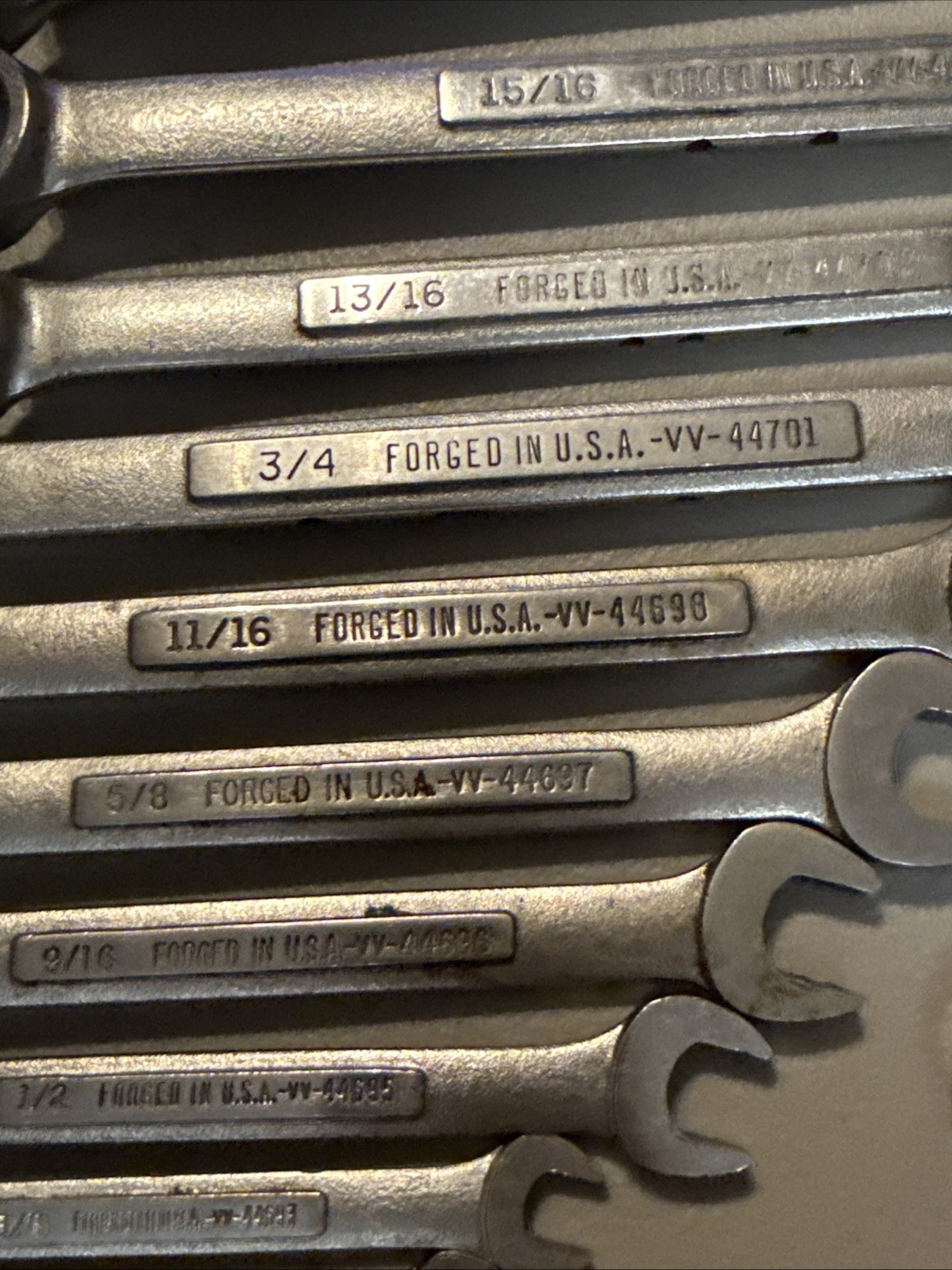 VTG Craftsman USA 21 PC Combination Wrench Set 12Pt Metric SAE VV Series